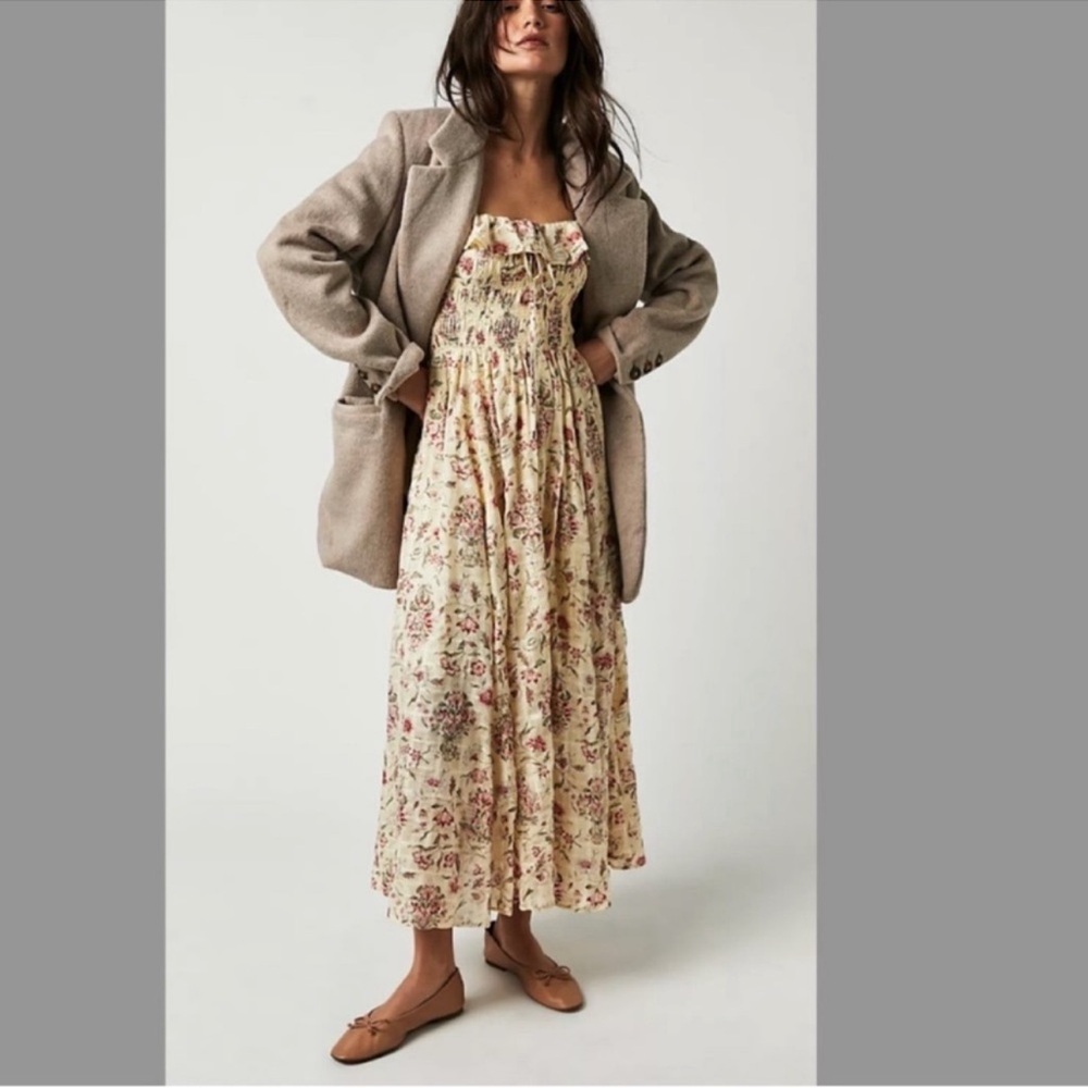 Free People Oasis Printed Midi Dress - Picture 2 of 7